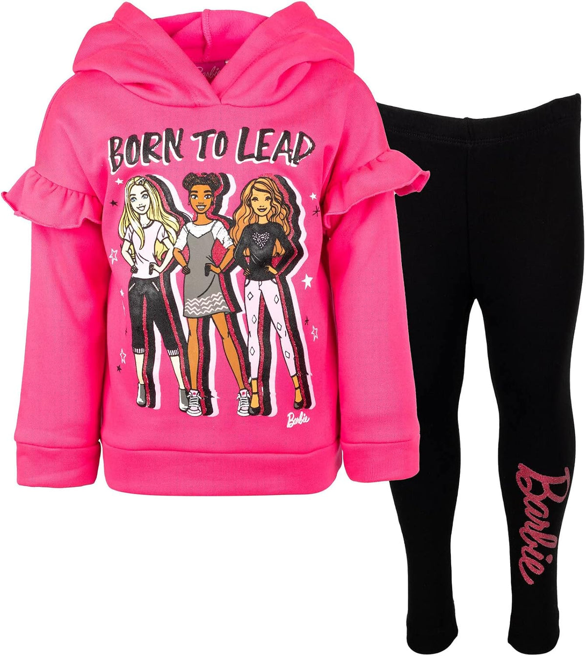 Conjunto de sudadera con capucha de forro polar y leggings para niñ...