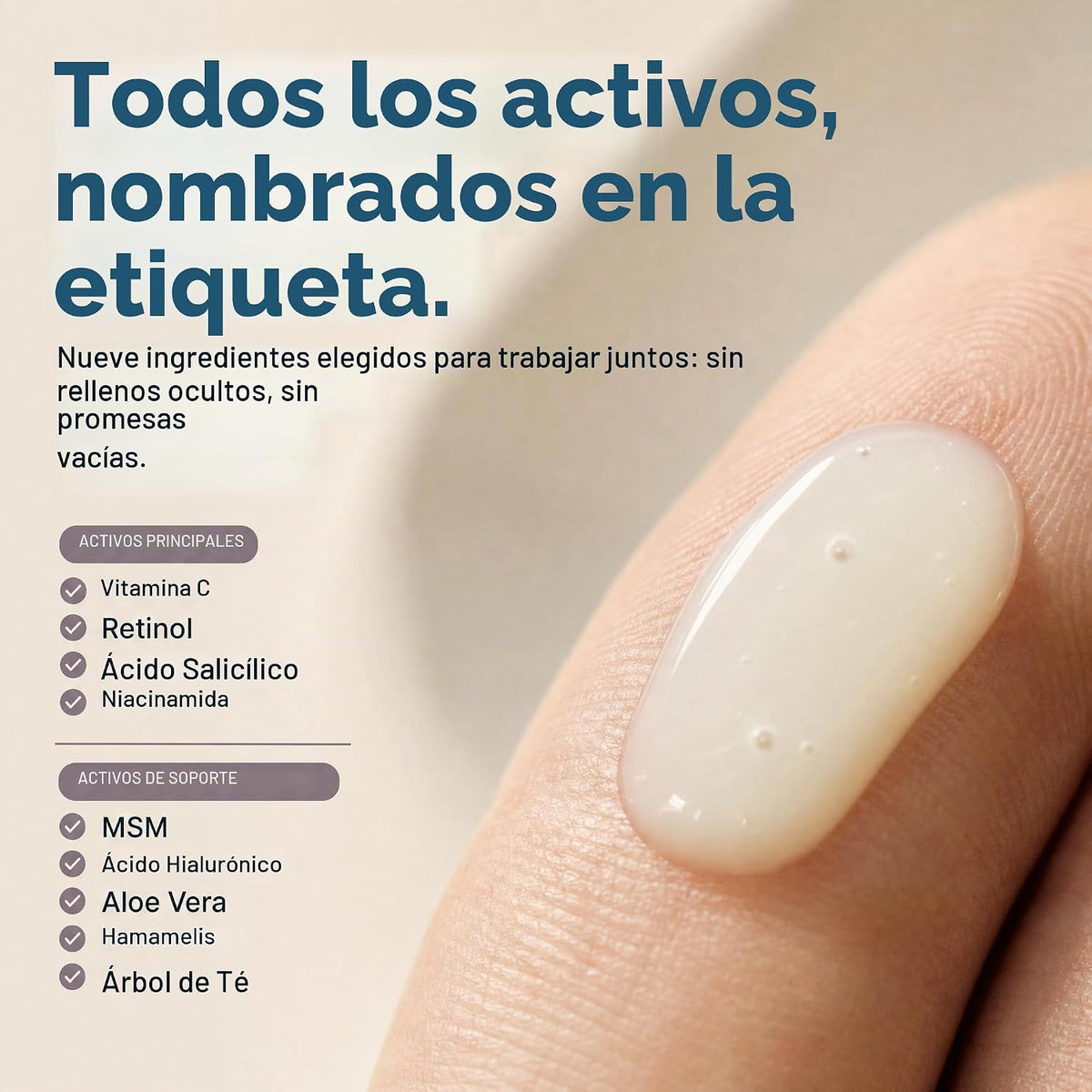 Suero de vitamina C para rostro con retinol y ácido salicílico \u20...