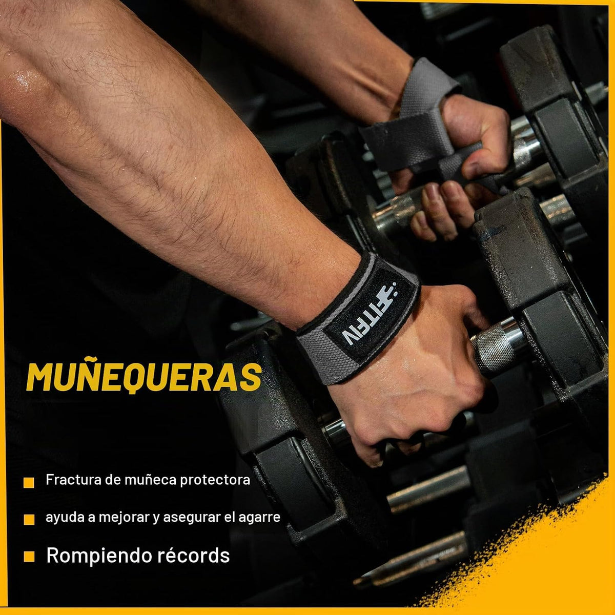 FITFIV Correas de levantamiento para levantamiento de pesas, correa...