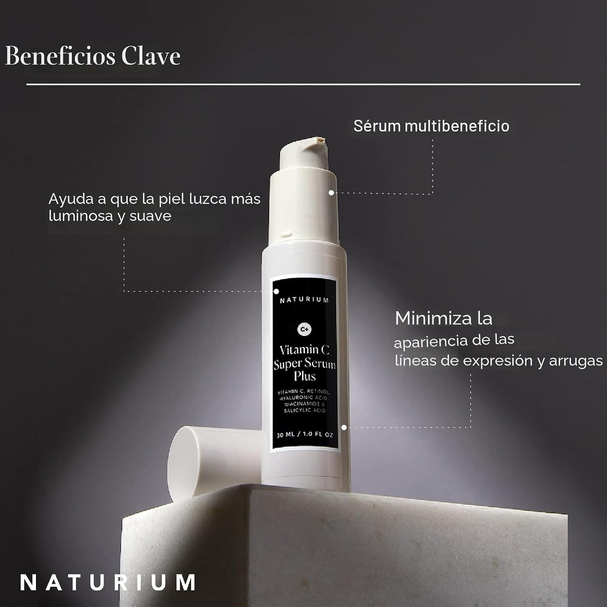 Naturium Vitamin C Super Serum Plus, cuidado facial suavizante, más...