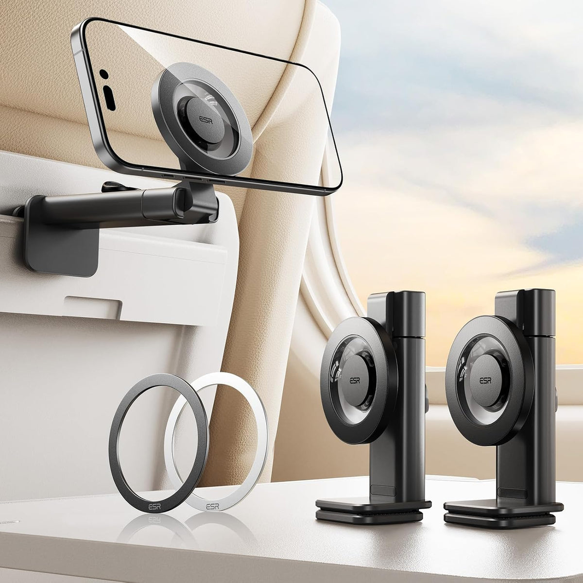 ESR - Soporte para teléfono MagSafe Airplane para iPhone 18 Pro\/Pr...