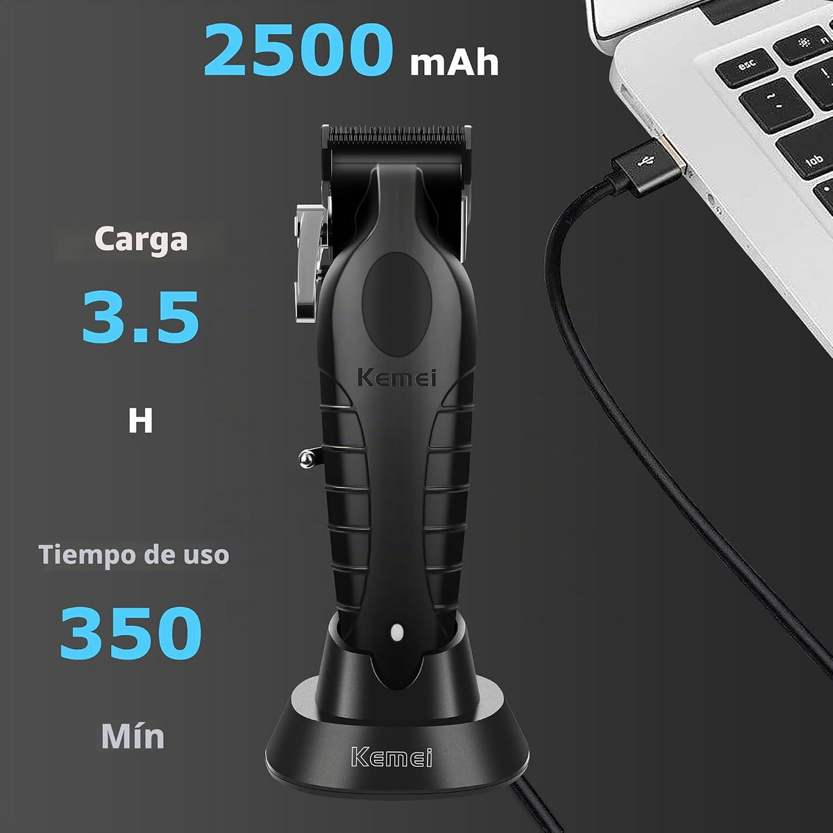 KEMEI 2296 Cortadoras de pelo profesionales para hombres, kits de c...