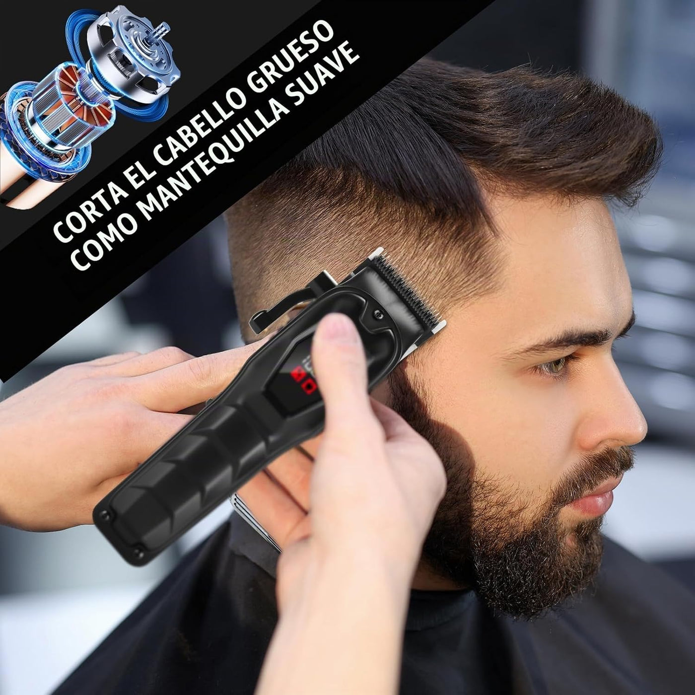Cortapelos para hombres, recortadora de pelo profesional, potente r...