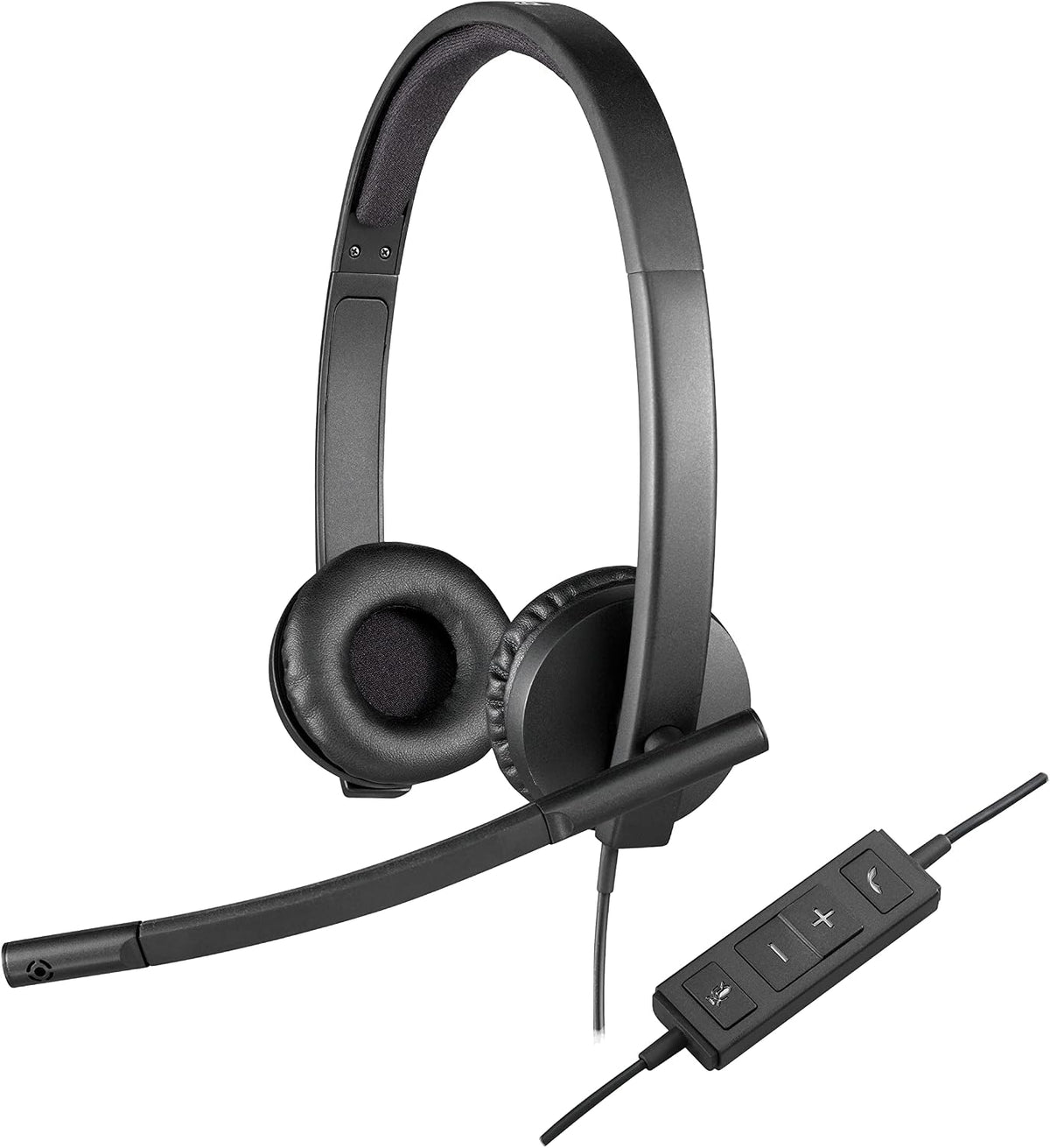 Logitech Auriculares estéreo H570e con micrófono de cancelación de...