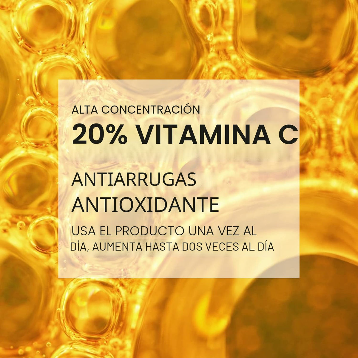 Suero de vitamina C premium al 20% para la cara con ácido hialuróni...