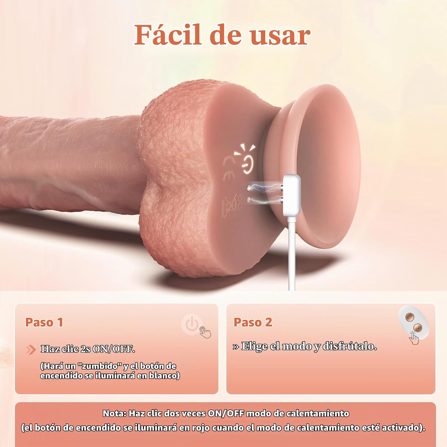 Mrgras Consolador de empuje de pulsación, juguetes sexuales con 3 m...