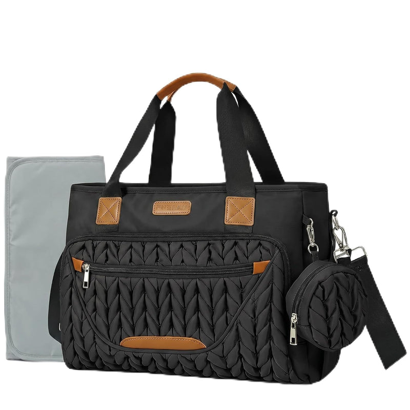 FHELAD Bolsa de pañales para mujer, bolsa de bebé con compartimento...