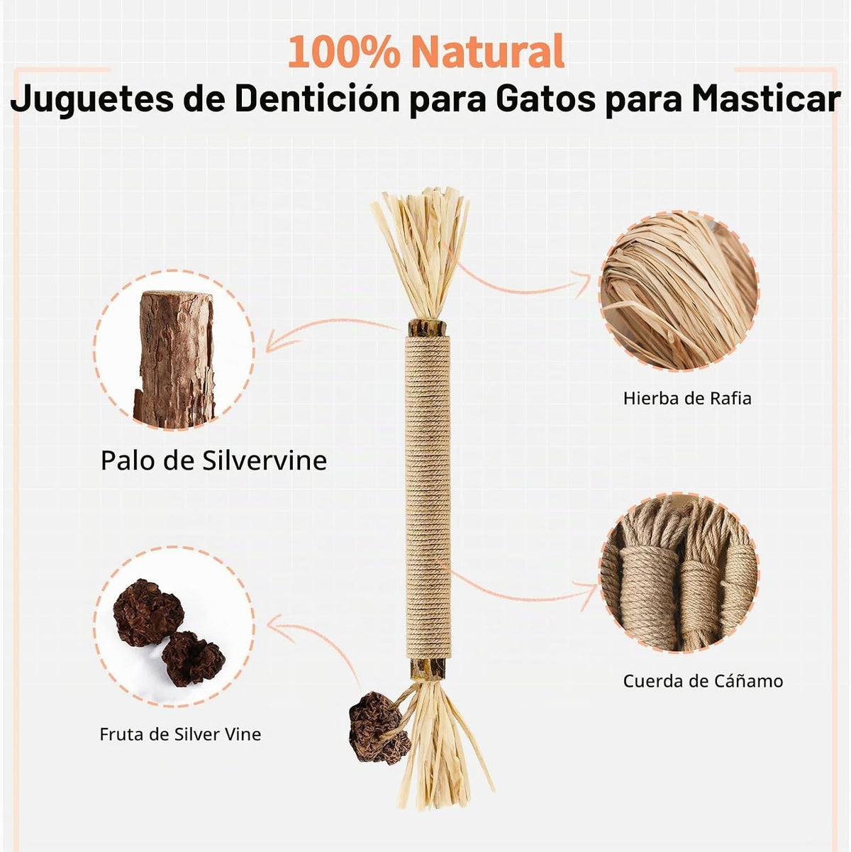 YWAOOH Juguetes para gatos | 6 palitos masticables de matatabi y 1...