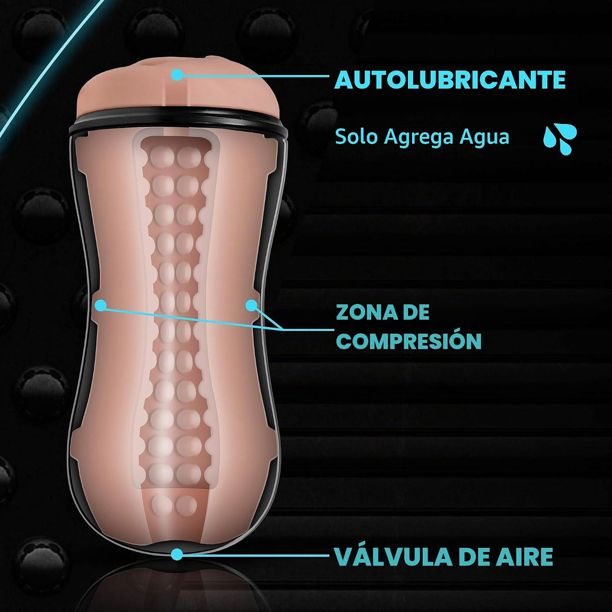 Blush M - Taza masturbadora autolubricante suave y húmeda para homb...