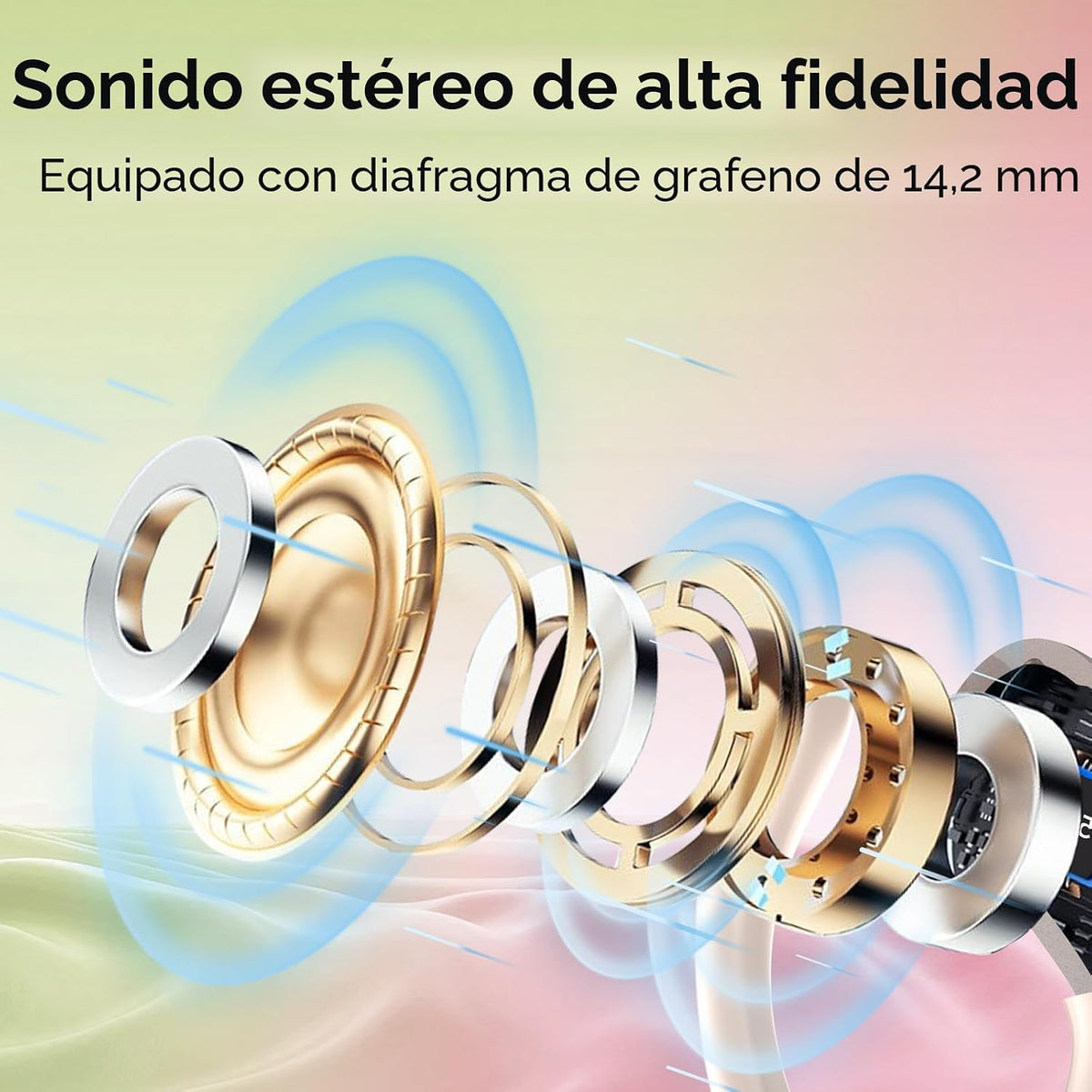 Aptkdoe Auriculares inalámbricos 75H Bluetooth 5.4 Auriculares depo...