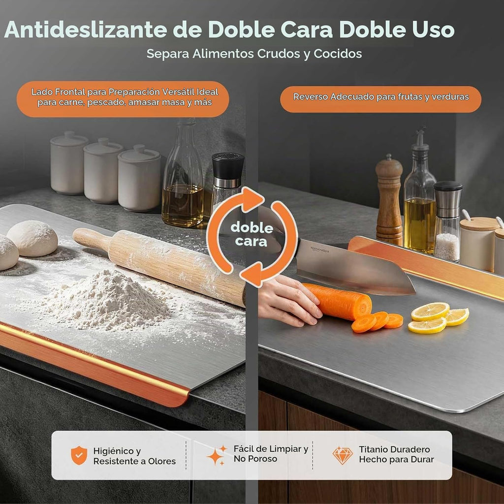 Tabla de cortar de titanio para cocina, tabla de cortar de titanio...