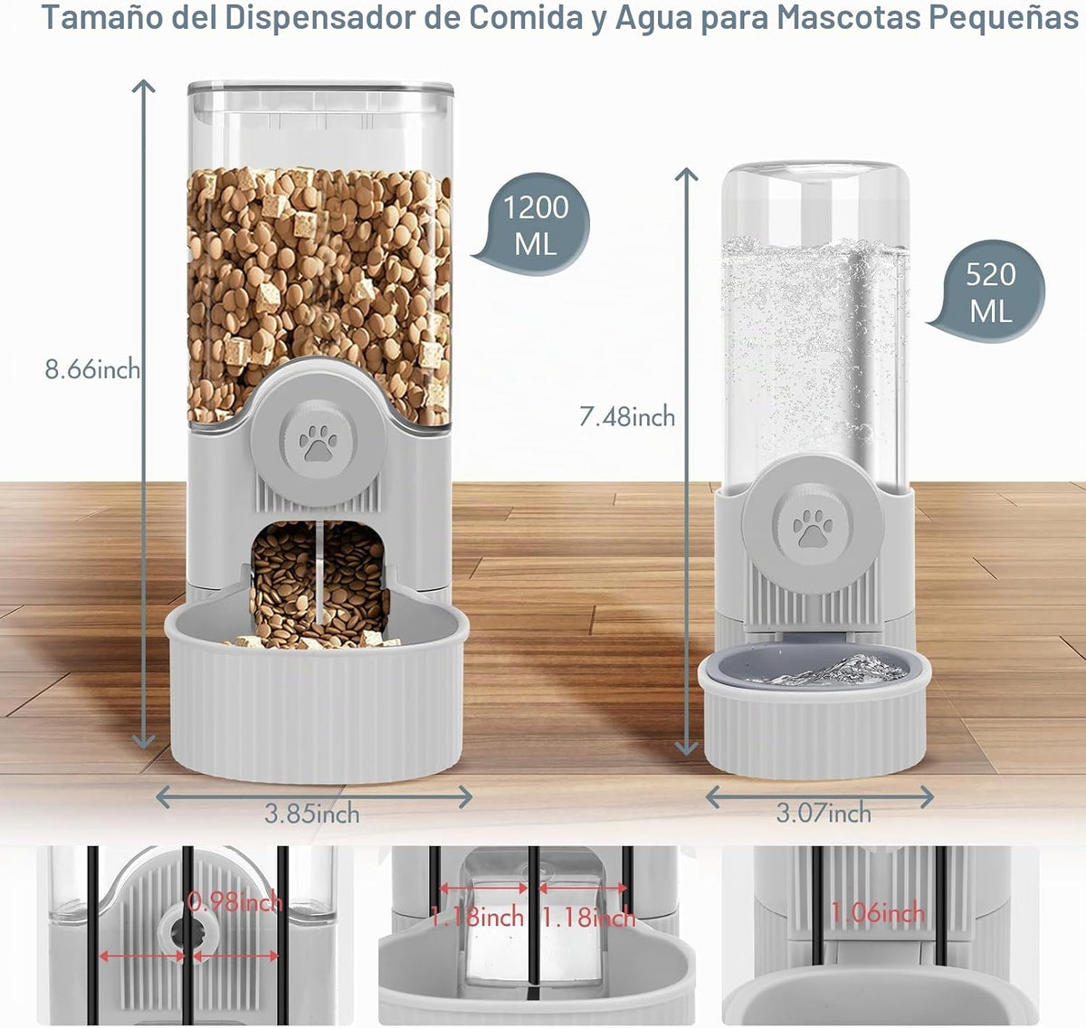 Jaula colgante auto pequeño alimentador de mascotas conjunto para c...