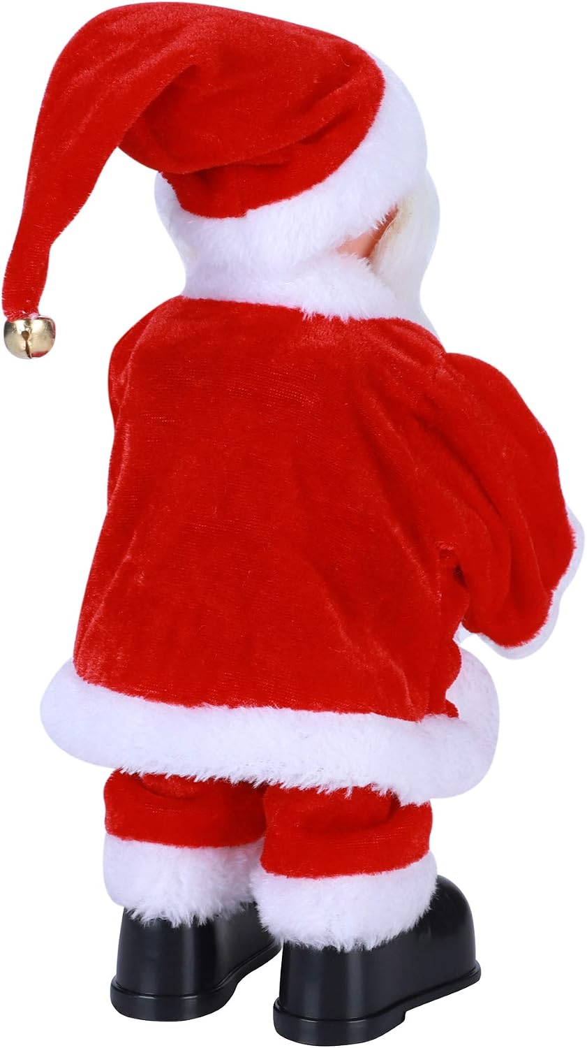 Caja de regalo iluminada con apertura eléctrica de Papá Noel, figur...