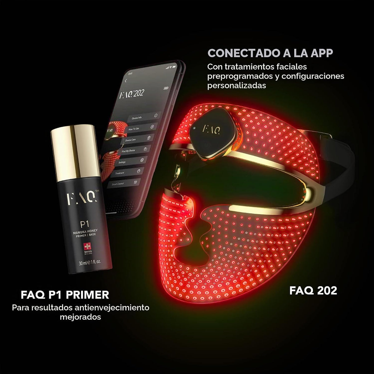 Preguntas frecuentes 202 Mascarilla facial LED avanzada de 8 colore...