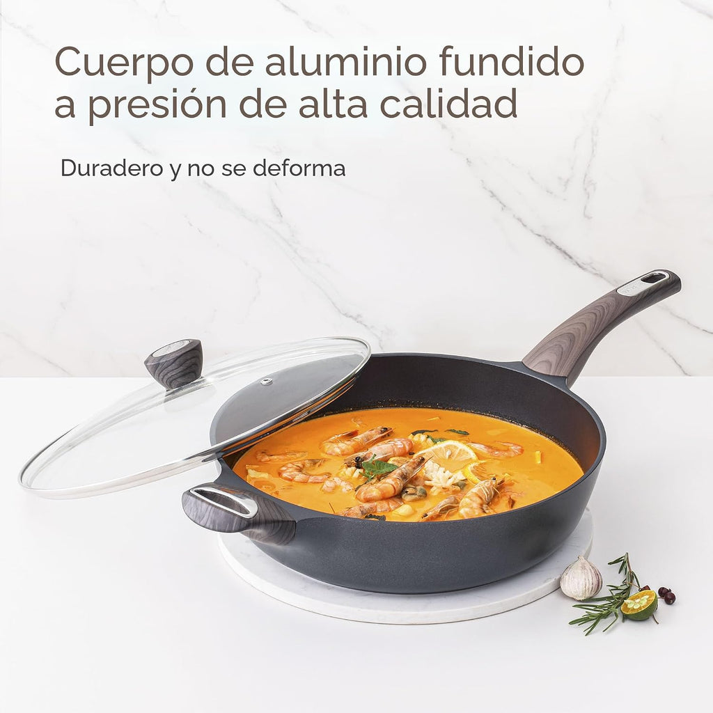 SENSARTE Juego de ollas y sartenes antiadherentes, no tóxicos, jueg...