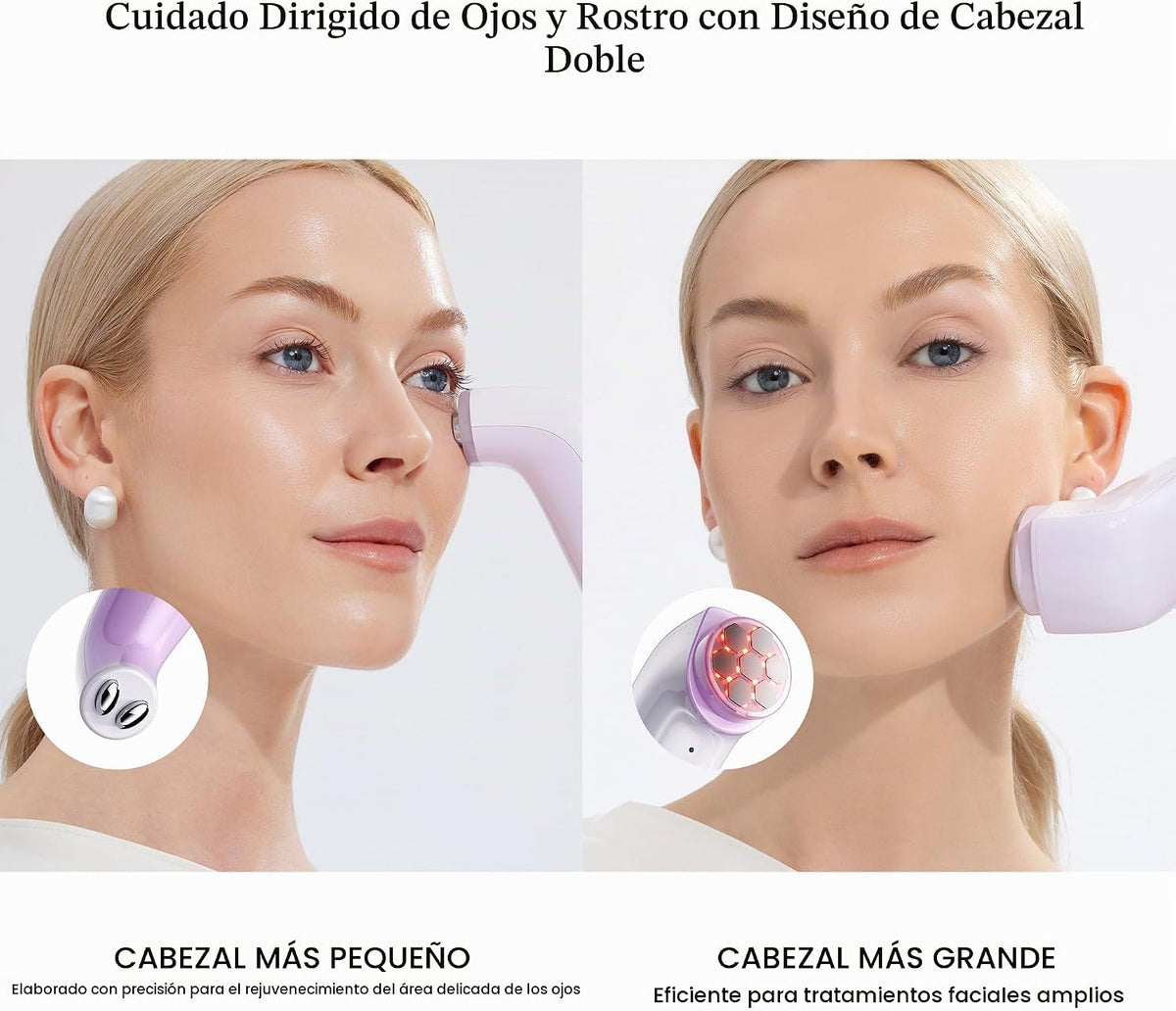 DermRays Dispositivo multifuncional de microcorriente con luz | EMS...