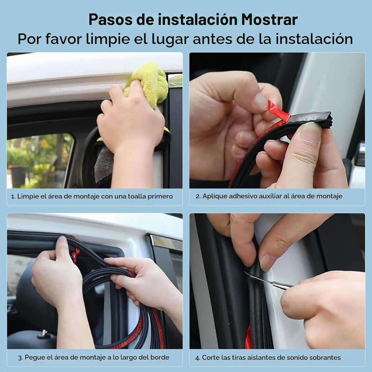52.5 pies Tira de sello para puerta de coche para camiones, autos,...