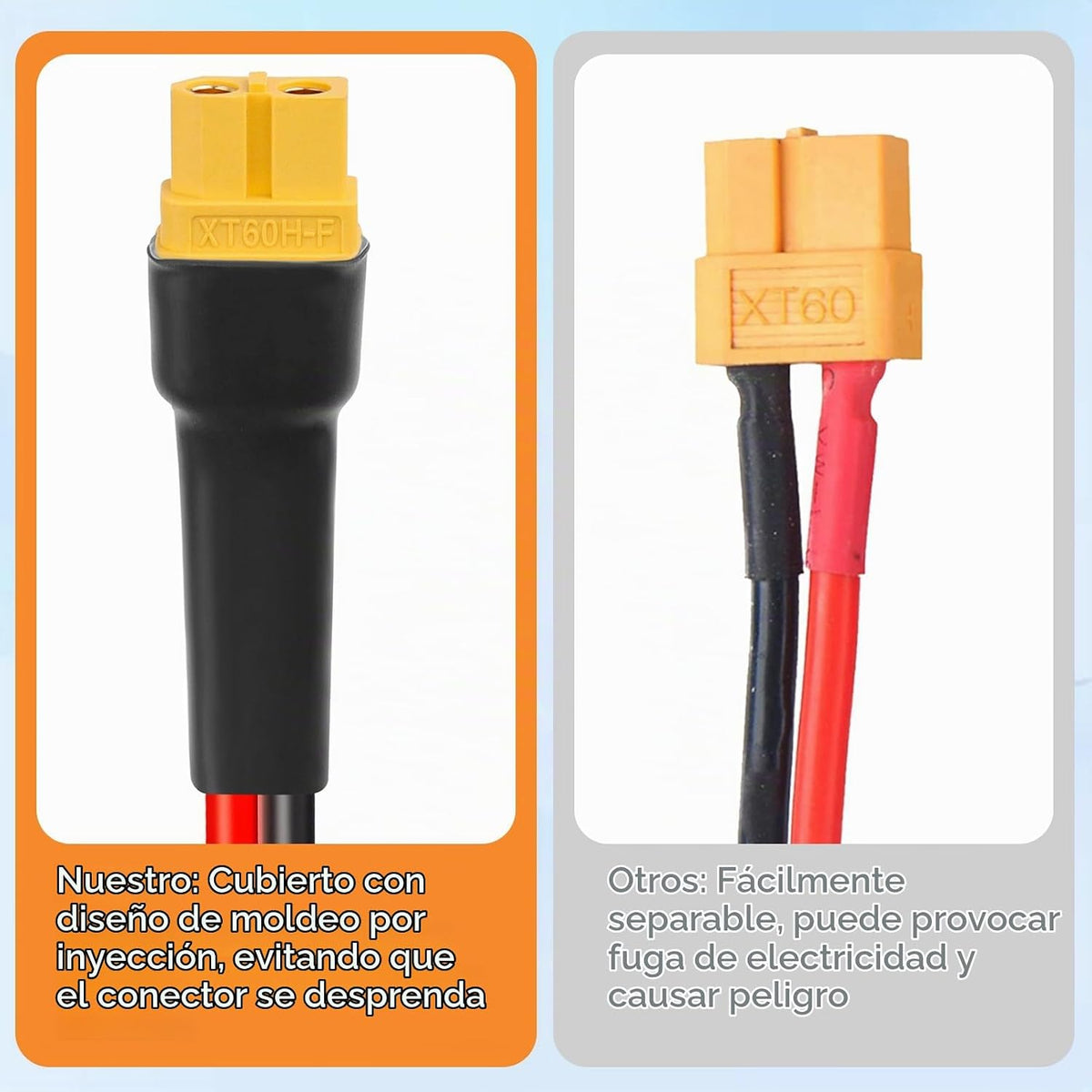 Cable de extensión solar XT60 de 10 AWG 75 pies 2 3 6 10 10 15 20 2...