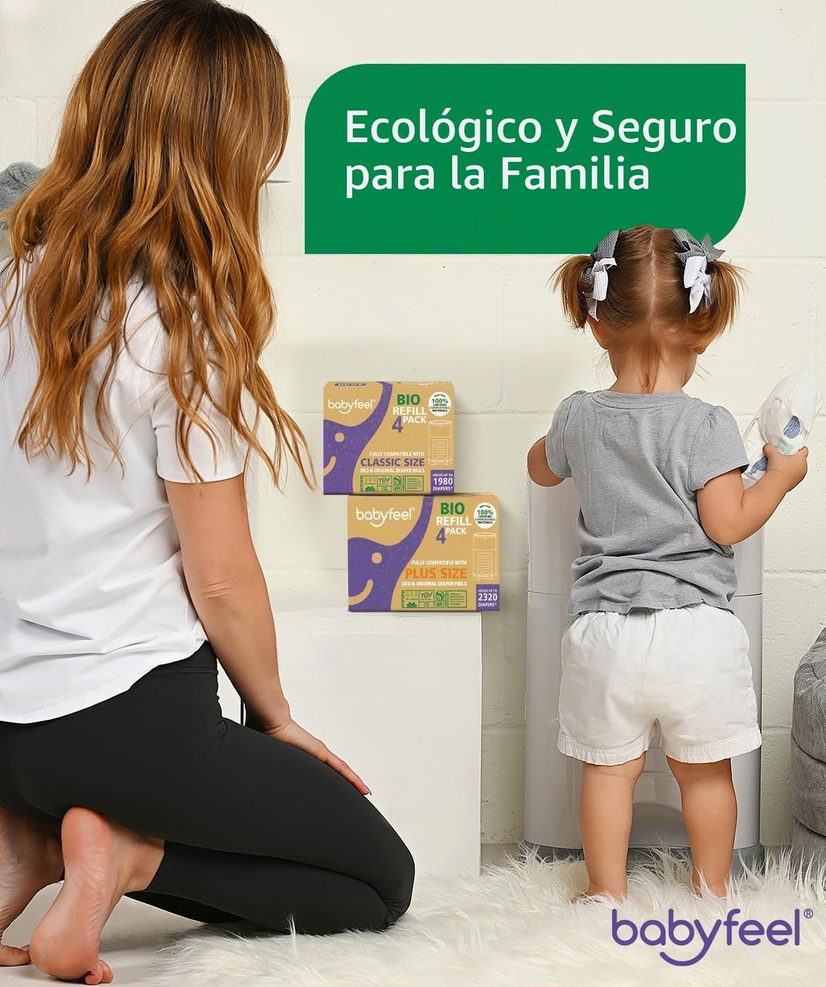 Babyfeel Recambios BIO compatibles con cubos de pañales DEKOR CLASS...