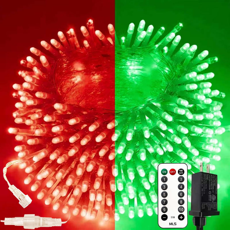 Guirnalda de 200 luces LED conectables con control remoto, luces de...