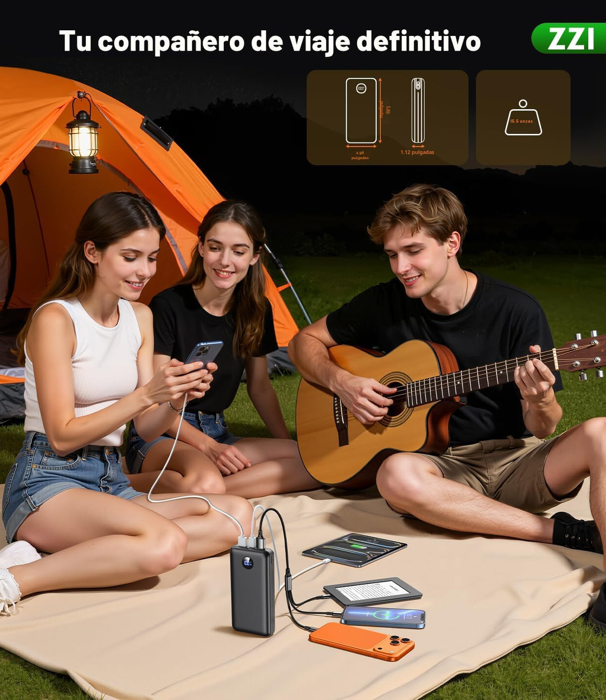 ZZI Cargador portátil Power Bank 60000mAh, 22.5W PD Paquete de bate...