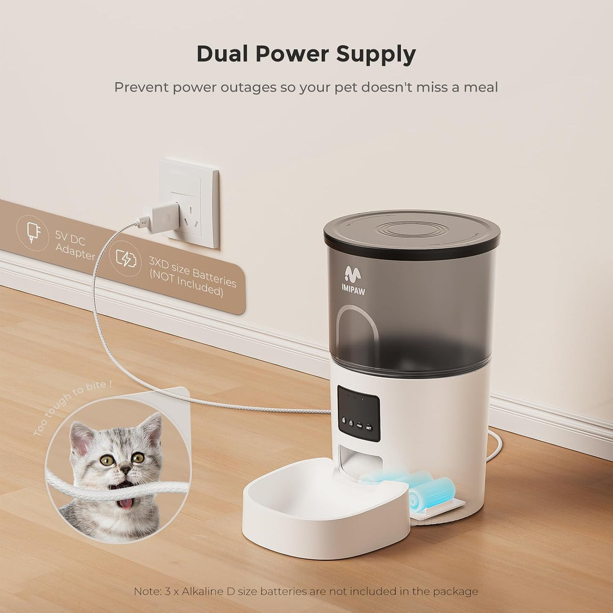 IMIPAW Alimentador Automático para Gatos 5G WiFi y Dispensador de A...