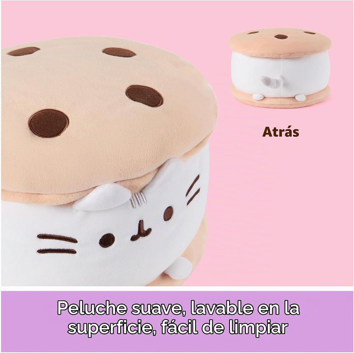 GUND Pusheen - Peluche Squisheen de sándwich de helado de galleta,...