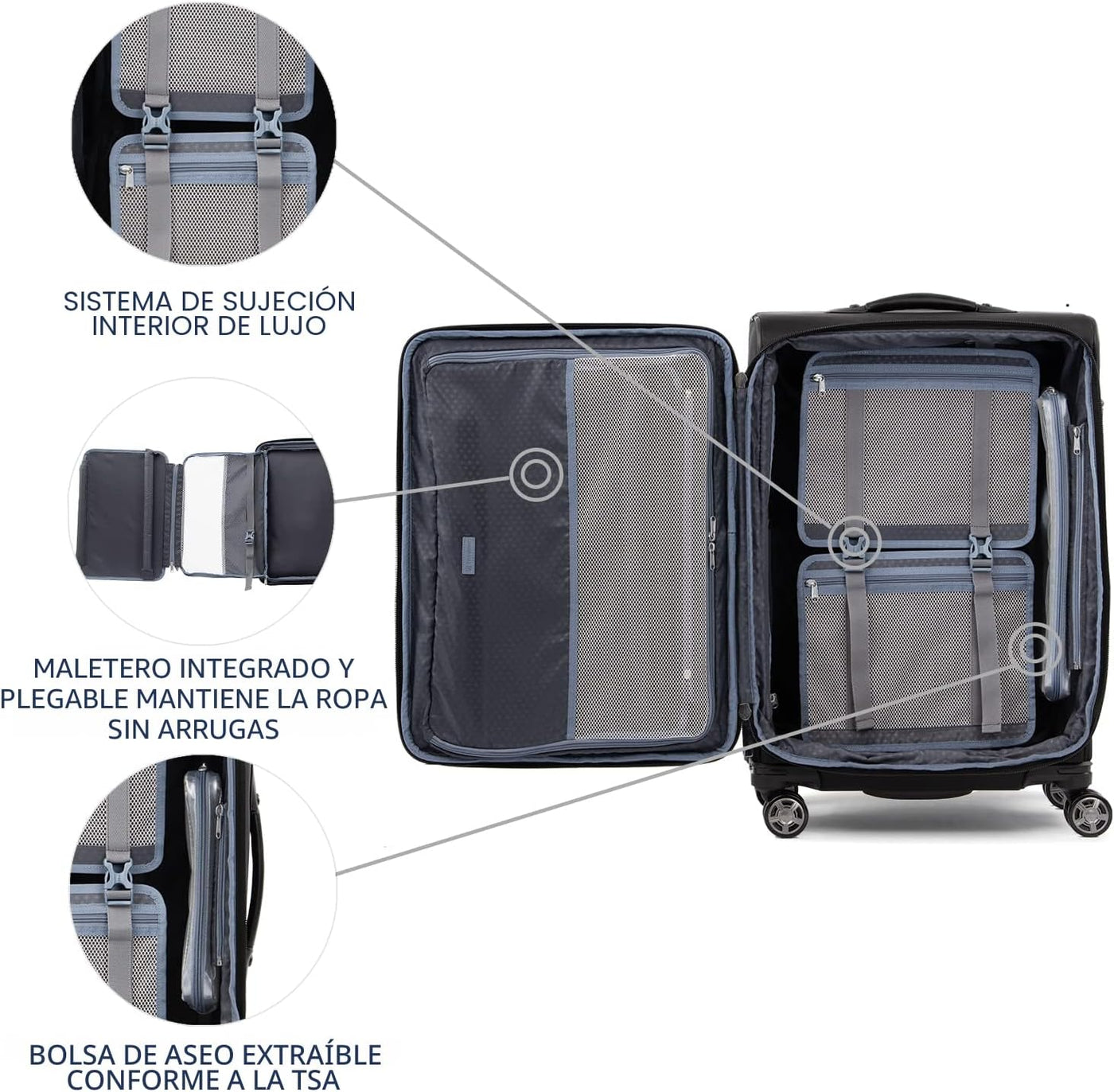 Travelpro Platinum Elite-Softside - Maletas expansible con ruedas g...