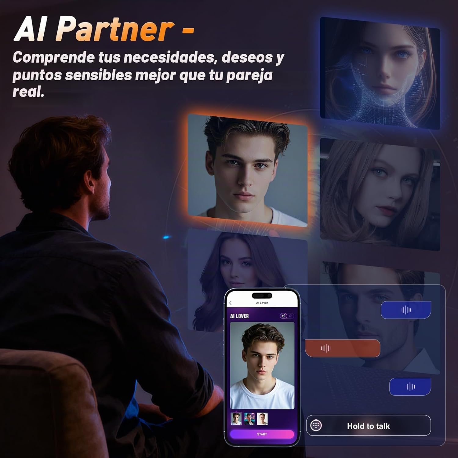 BEISAR Masajeador de próstata con cuentas anales giratorias de 360°...