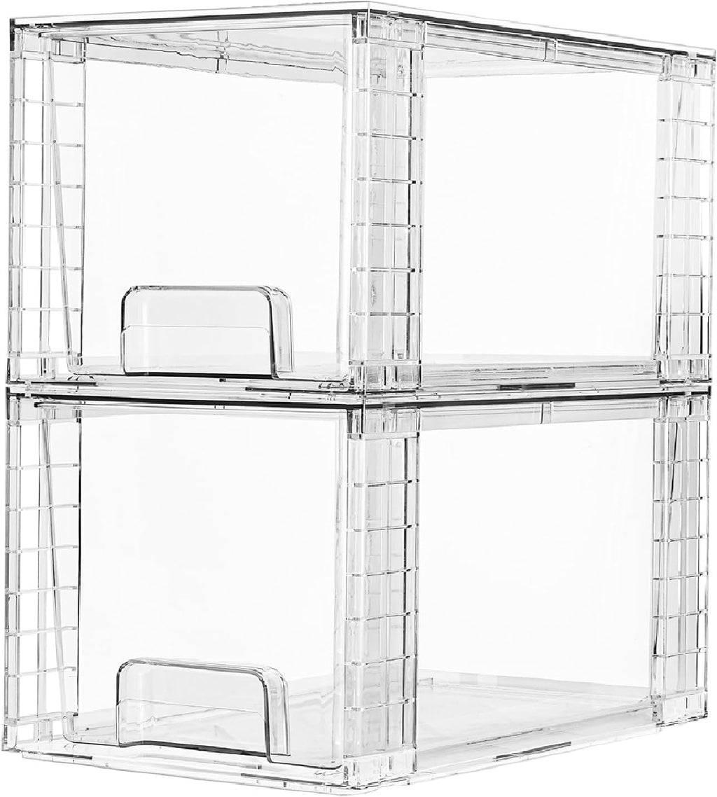Vtopmart Paquete de 2 Cajones de Almacenamiento Apilables Grandes,...