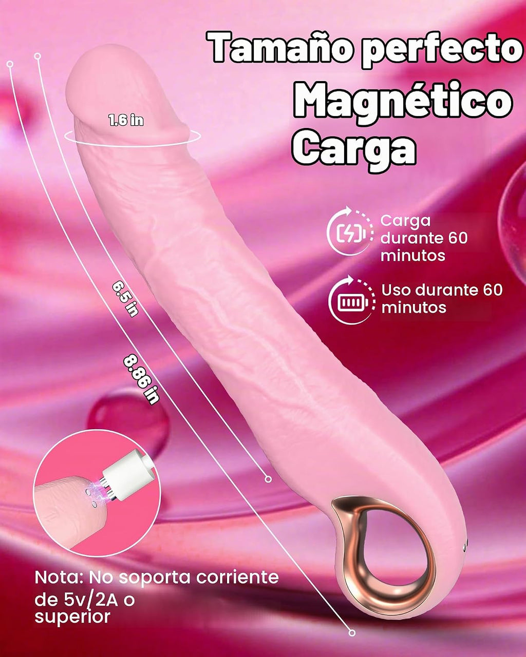 Consolador de empuje vibrador juguetes sexuales, consolador de punt...