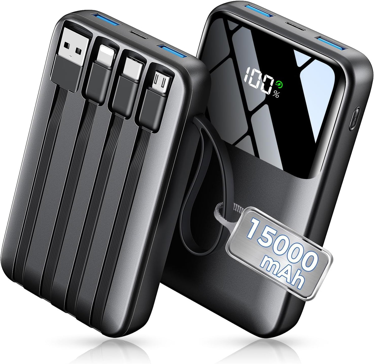 HELLEE Banco portátil del poder del cargador 15000mAh, 45% más pequ...