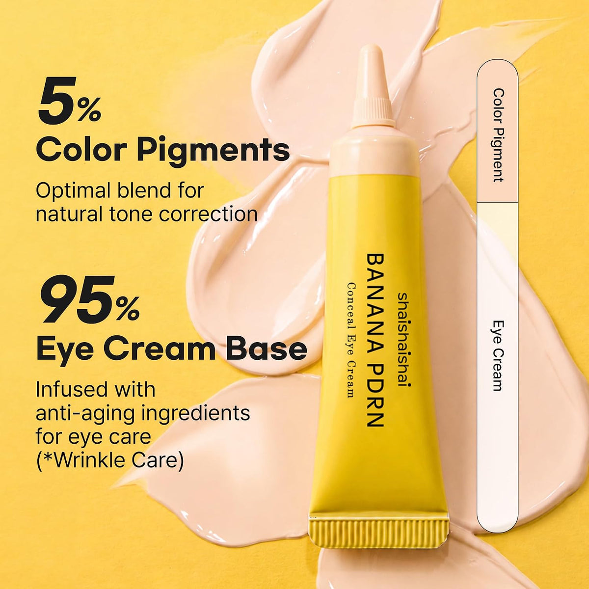 shaishaishai BANANA PDRN Conceal, Hidratante Bajo Los Ojos 0.52 oz...