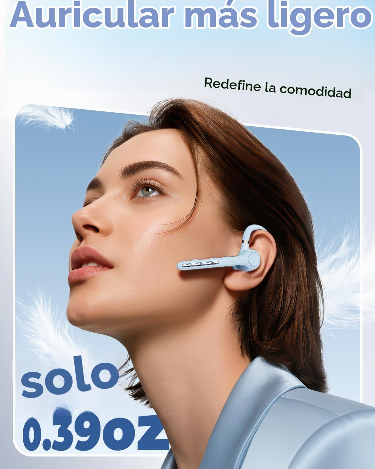 Ngsod Auricular Bluetooth V5.4, auricular inalámbrico USB Dongle co...