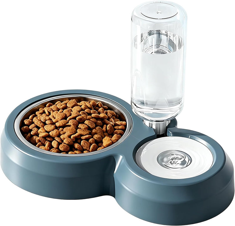YSHOME&amp;PET Juego de cuencos dobles para perros, comida y agua p...