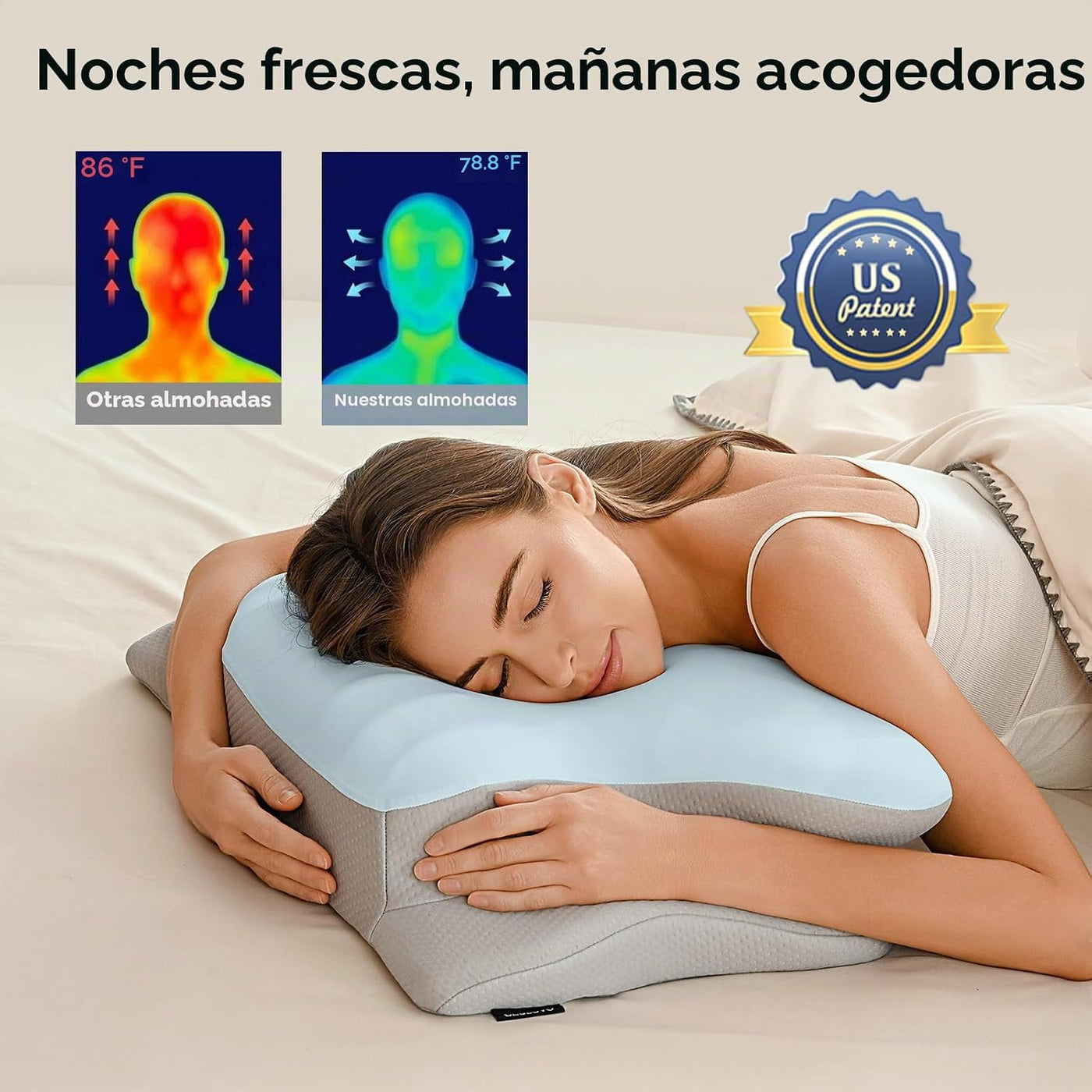 Ylekto Almohada cervical para el cuello para aliviar el dolor, almo...