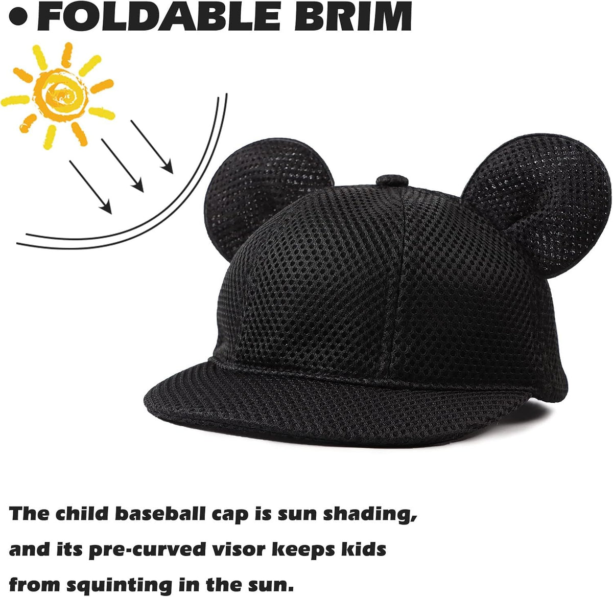 JANGANNSA Gorro de pato para bebé, sombrero de sol para niños, dise...