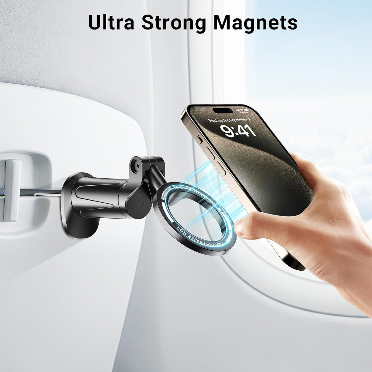 Soporte de teléfono de avión para MagSafe, soporte magnético univer...