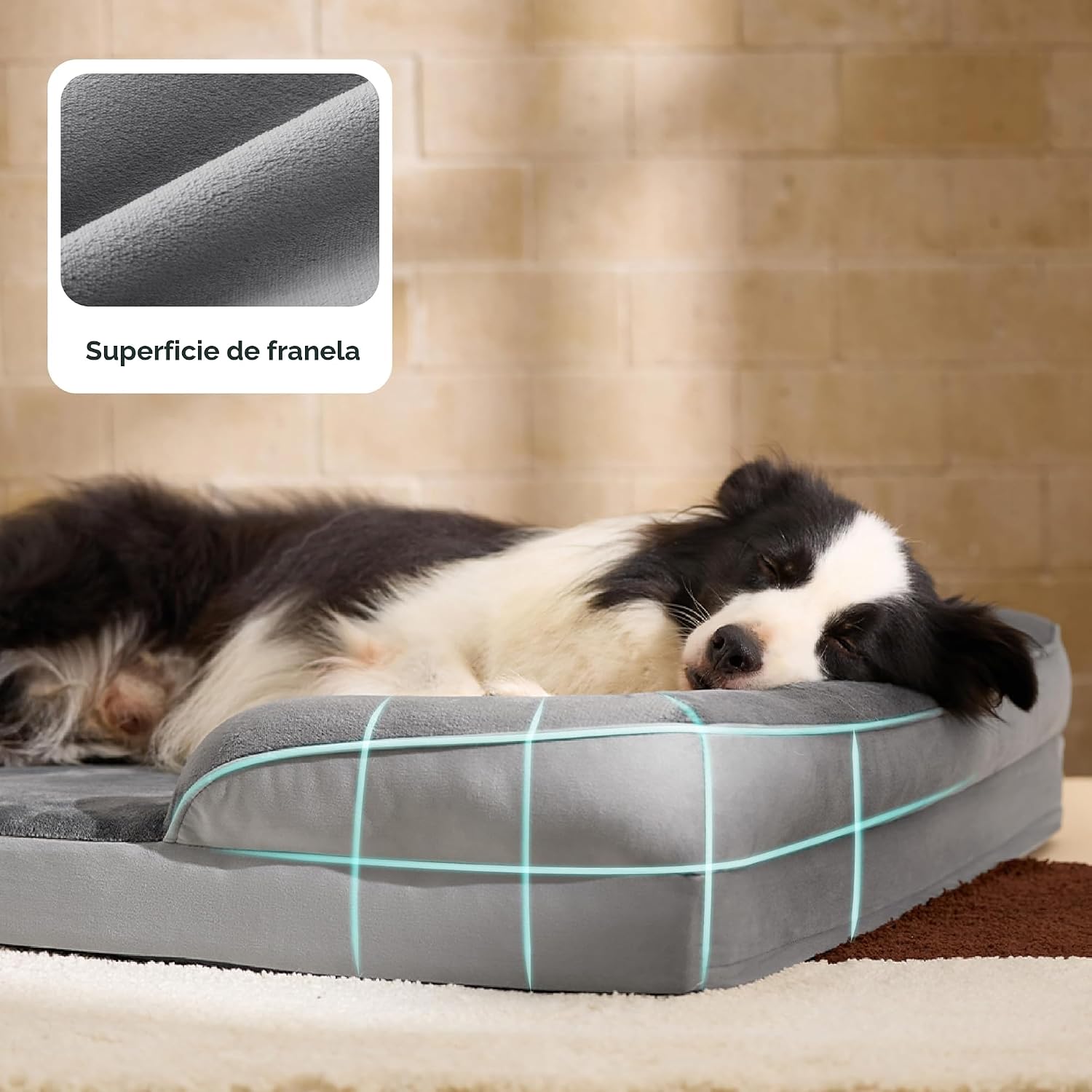 Bedsure Camas Ortopédicas para Perros Tamaño Grande - Cama Lavable...