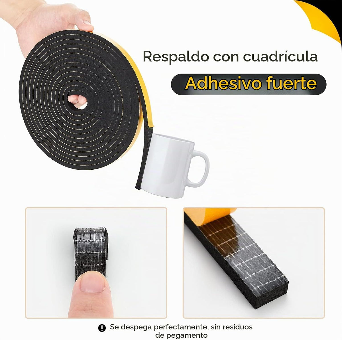 Burlete Sellador para Puerta de 33 Pies - 1\/2" de Ancho X 1\/4...