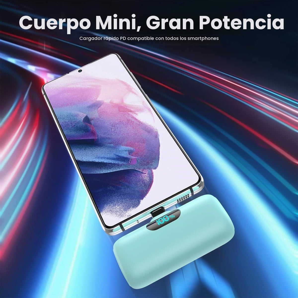 Mini cargador portátil USB C, batería de carga rápida PD de 5000 mA...