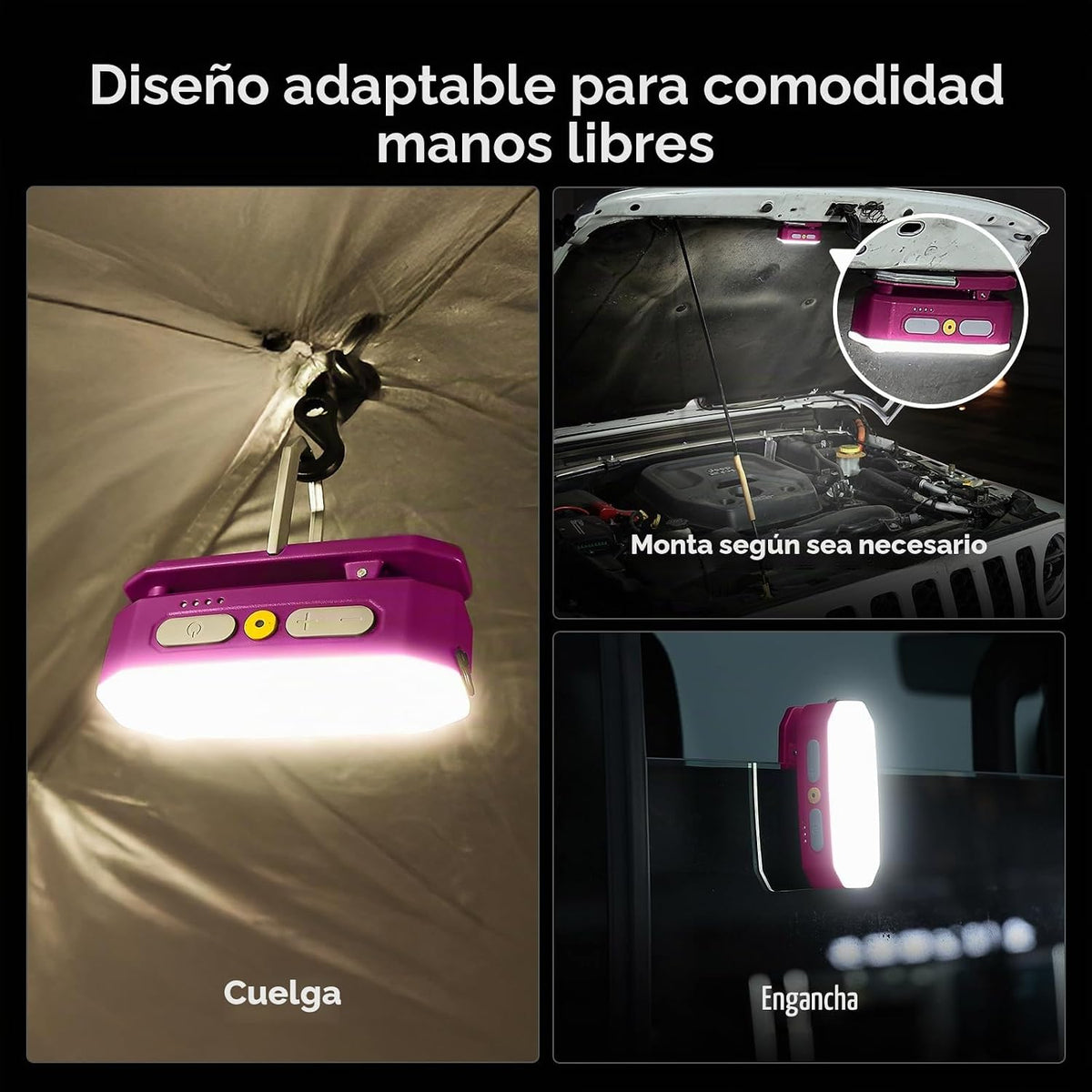 BougeRV Camping Light AL01, tienda de campaña recargable para área...