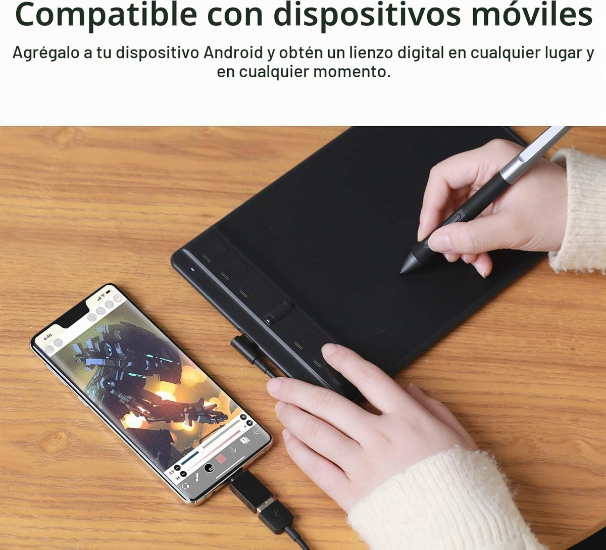 HUION Inspiroy 2 Tableta de dibujo pequeña con rueda de desplazamie...