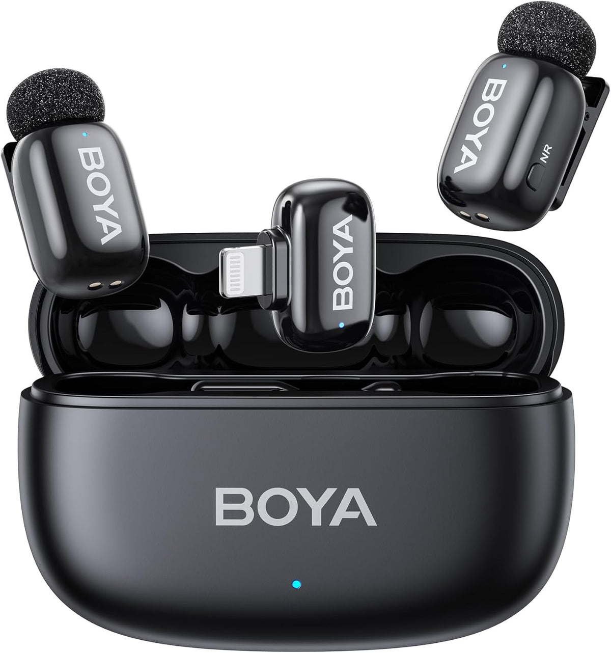 BOYA Micrófono mini 2 para iPhone 5-14 con conector Lightning certi...