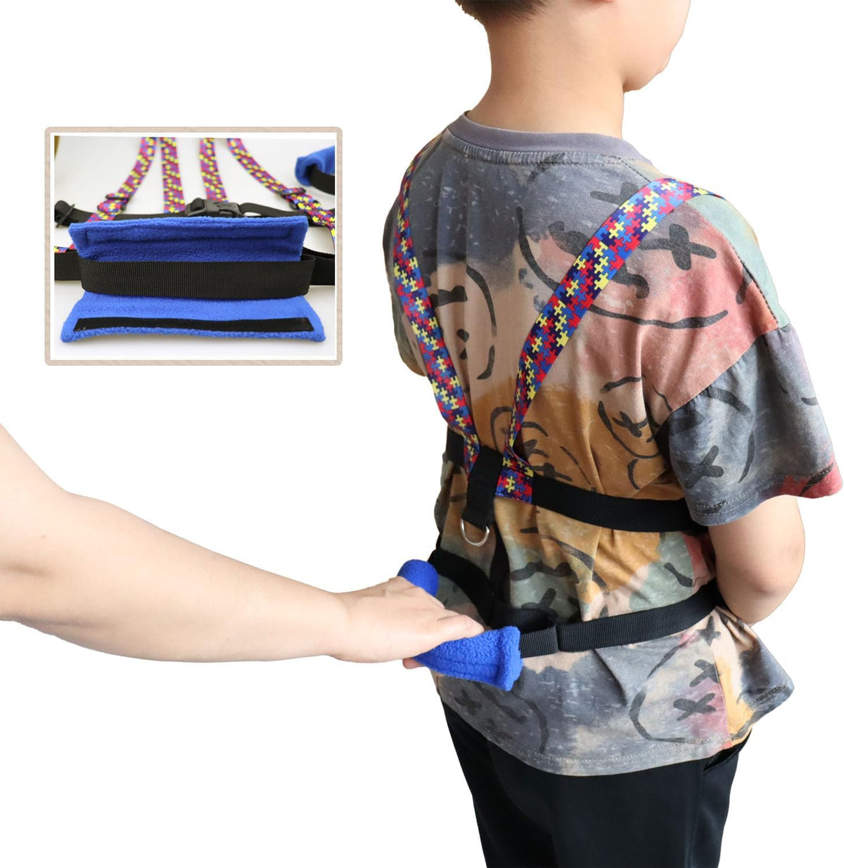 pinklilycare Arnés para caminar para niños mayores con asa de agarr...