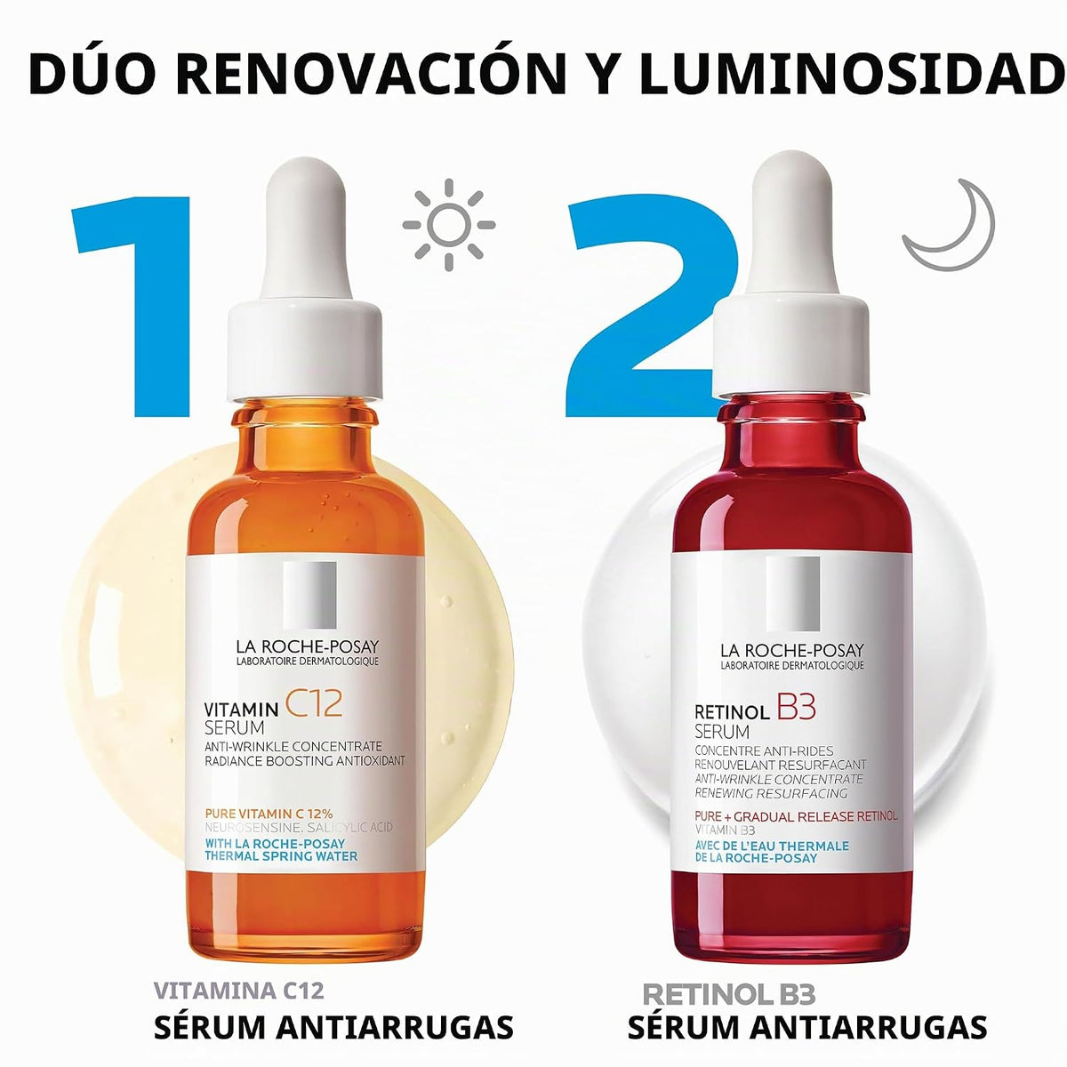 La Roche-Posay Suero puro de Vitamina C al 12% para cara con ácido...