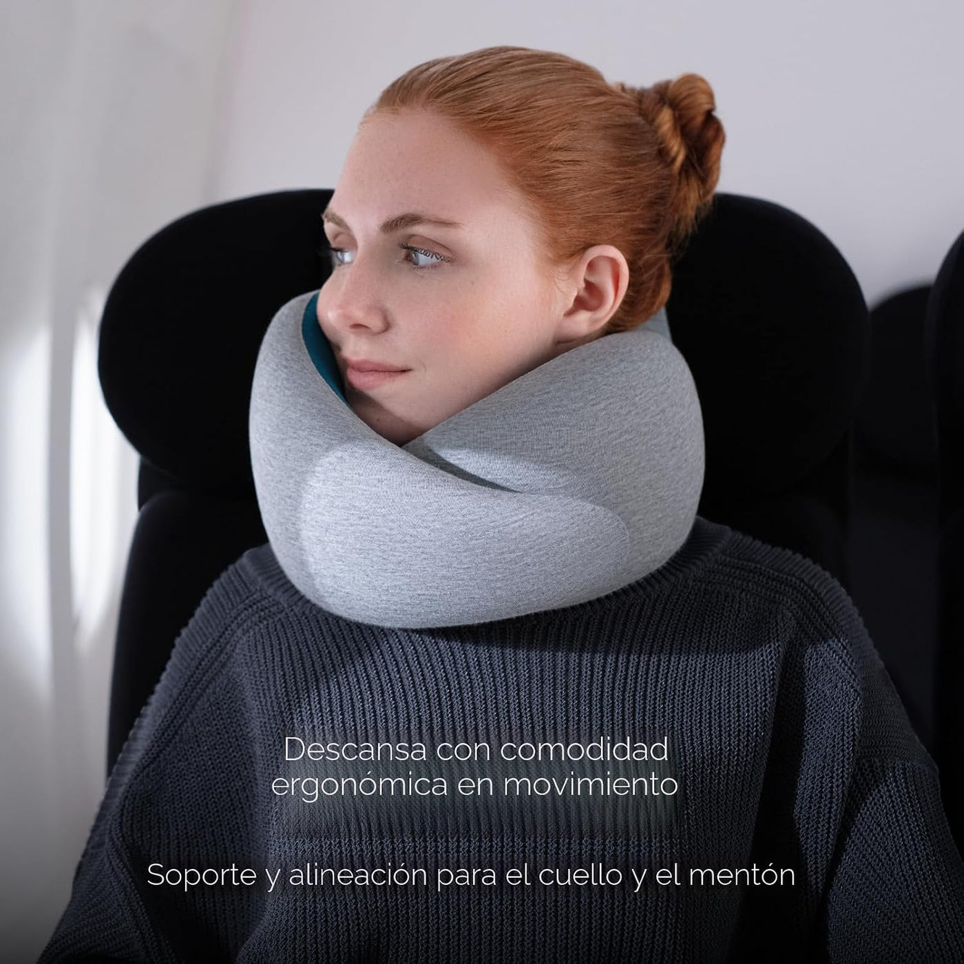 Ostrichpillow GO - Almohada de viaje, soporte de espuma viscoelásti...