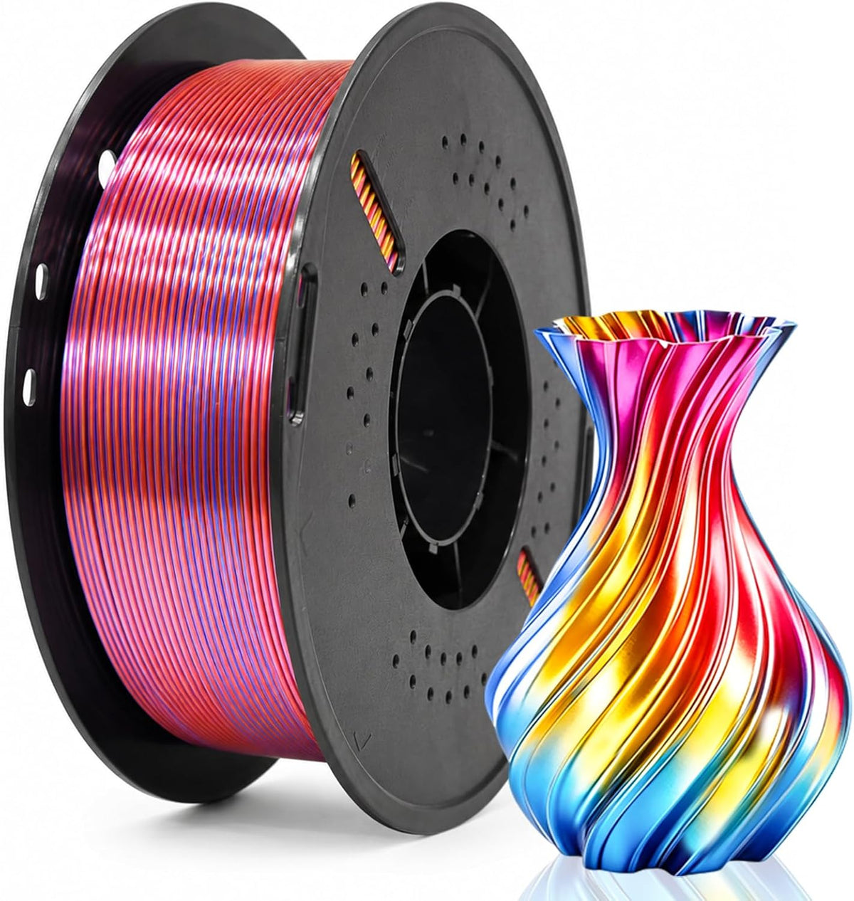Meuymeu Filamento PLA+ de 0.069 pulgadas, filamento PLA+ sedoso con...