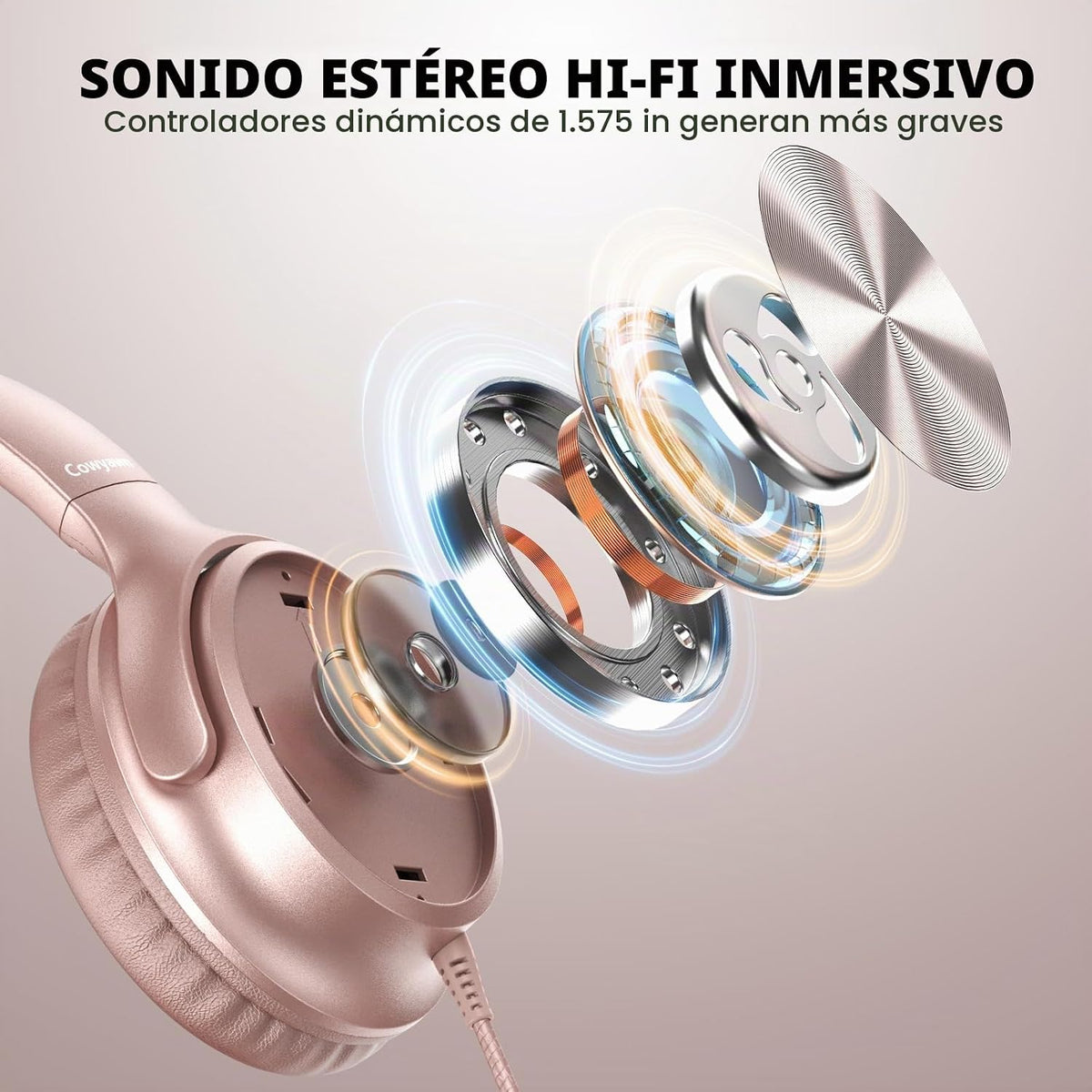 Cowyawn Auriculares USB C con cable, auriculares USB C con cable co...