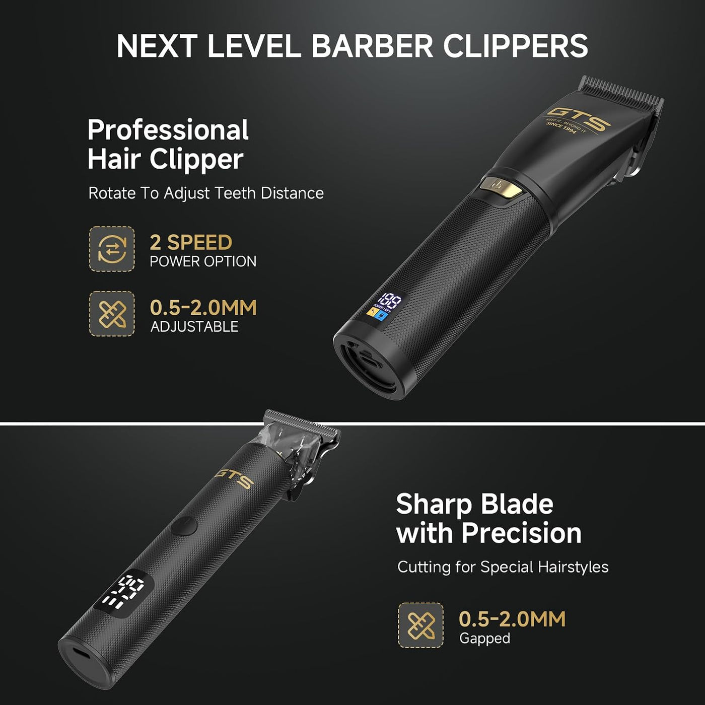 GTSPRO - Cortadora de pelo profesional para hombres, cortadora inal...